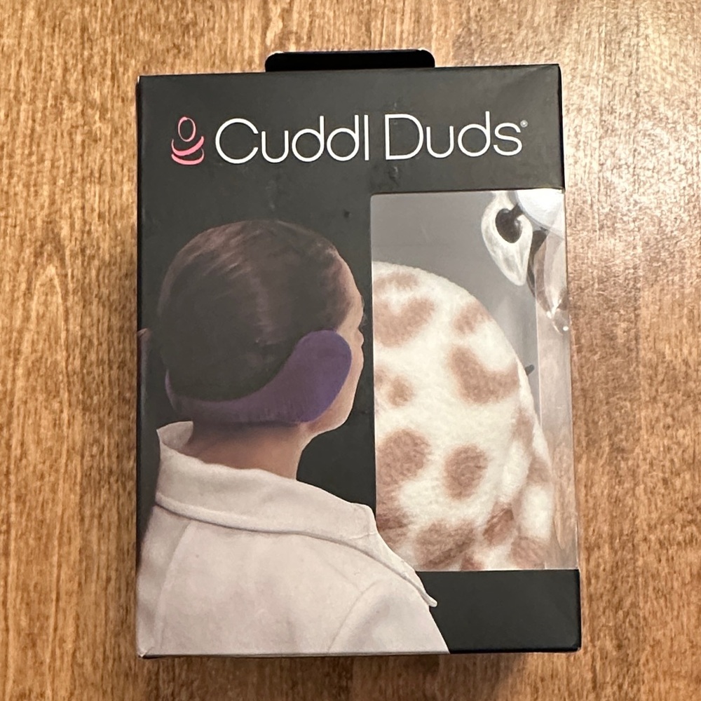 Cuddl Duds Purple and Cream Ear Warmers
